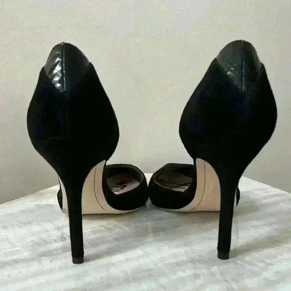 Sam Edelman Black Suede Leather with Pointed-toe D’Orsay Stiletto - Picture 4 of 11